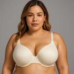 Soma Bra Women's Size 40D Vanishing Back Full Coverage Ivory Wide Straps NWOT